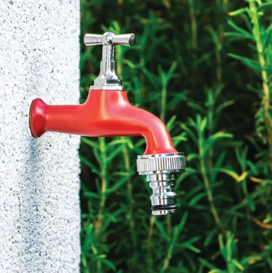 Aquajet Außenwasserhahn Chrom - Rot 1/2" 8006363009950