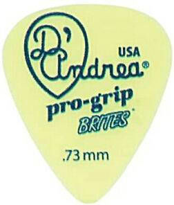 D'Andrea Πένα Κιθάρας Pro-grip Brites 351 Medium Πάχους 0.73mm Συσκευασία 1τμχ