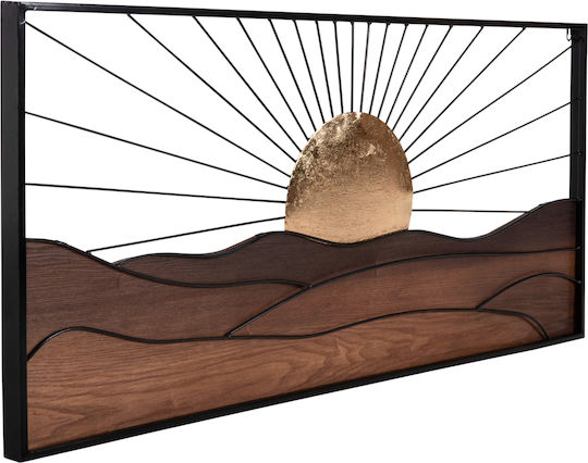 HomeMarkt Mixed Art Black Wooden 50x3x50cm