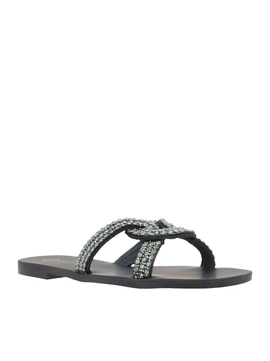 E1-087 Flip-flops & Slides Haralas - Black - Leather E1-087 Flip-flops & Slides Haralas - Black - Leather