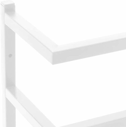vidaXL Suport Prosoape Rack de Baie cu 6 Locuri De Perete cu șuruburi ​48x48cm Albă