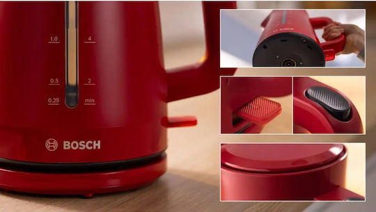 Bosch MyMoment Βραστήρας 1.7lt 2400W Κόκκινος