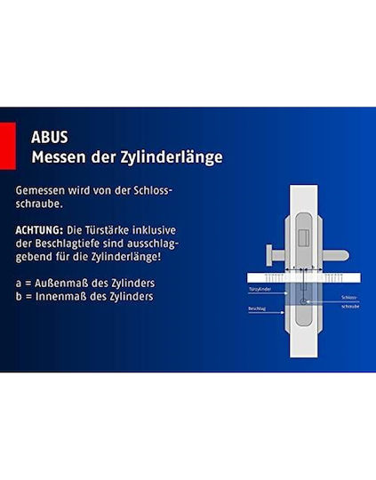 Abus Zylinderschloss 60mm (30-30) mit 5 Schlüssel Schwarz
