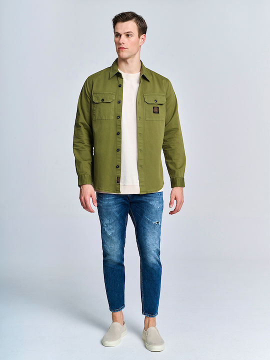 Ανδρικό Παντελόνι Τζιν Cropped με Slim Tapered Εφαρμογή Μπλε