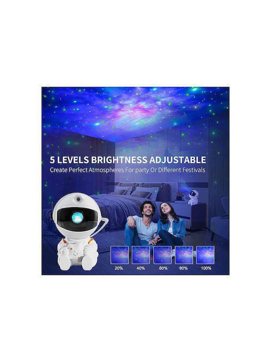Lumini LED Lampă de proiecție pentru copii Astronaut cu Proiecție de Stele Alb