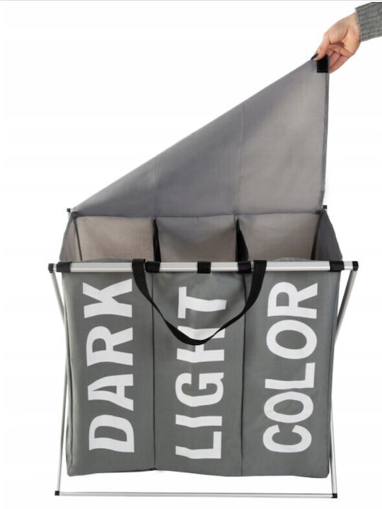 Coș de rufe Tesatura cu capac 57x57x38cm Gri