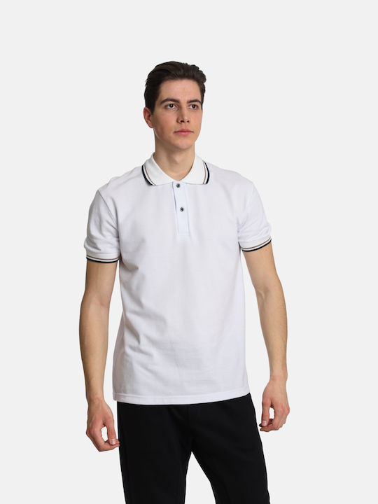 Paco & Co Men's Short Sleeve Blouse Polo White