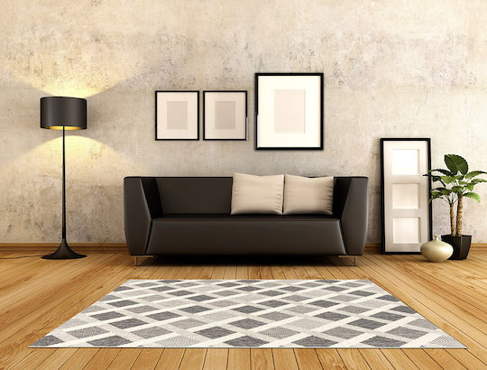 Newplan Ethnik 3729d Χαλί Ορθογώνιο Καλοκαιρινό Ψάθινο Grey-ecru 70x140cm