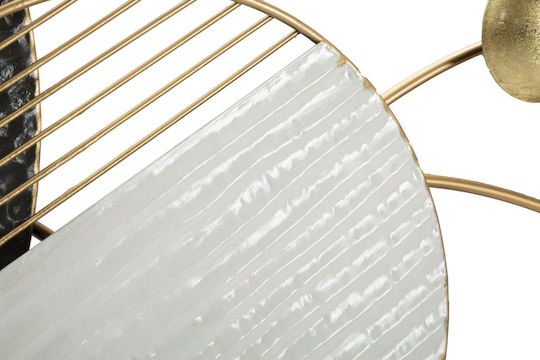 Mauro F Geometric Wall Decor Element Made of Metal 129.5x8.3x53.3cm