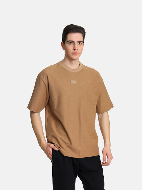 Paco & Co Herren T-Shirt Kurzarm Beige