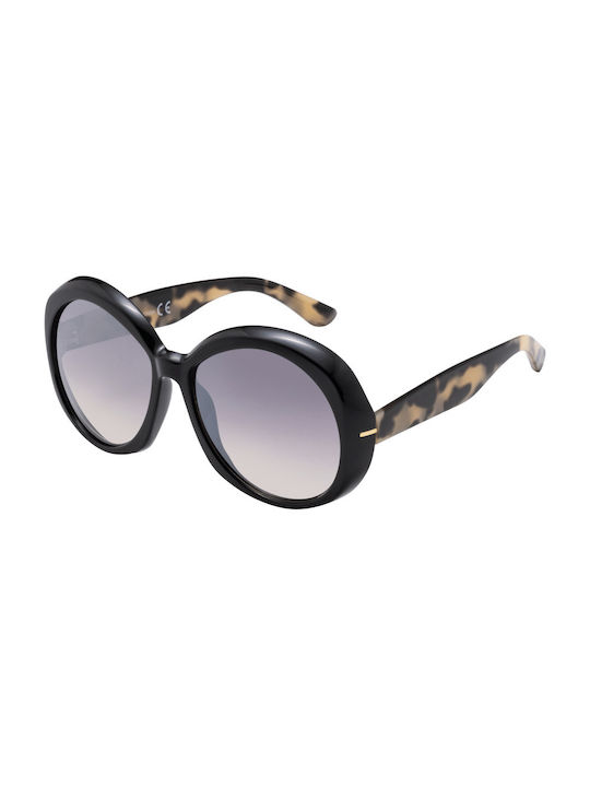 Women's Sunglasses with Black Frame and Black Mirror Lens 06-028221-02