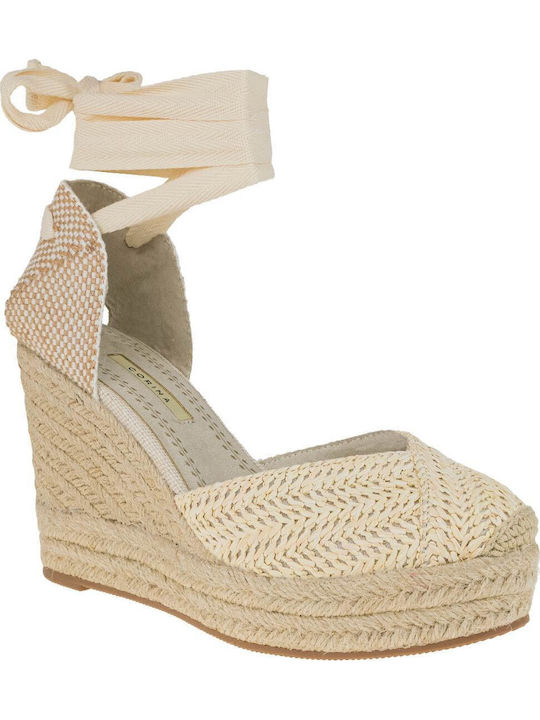 Women's Platform Espadrilles Beige