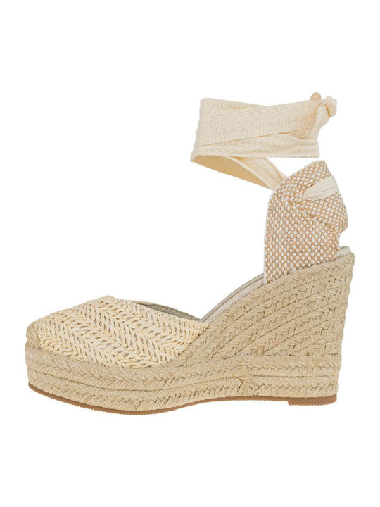 Women's Platform Espadrilles Beige