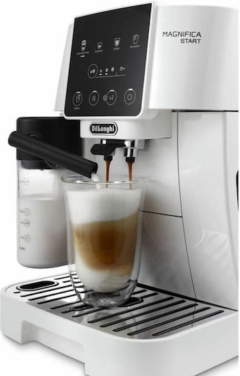De'Longhi Magnifica Start Automatic Espresso Coffee Machine 1450W Pressure 15bar for Cappuccino with Grinder White ECAM220.61.W