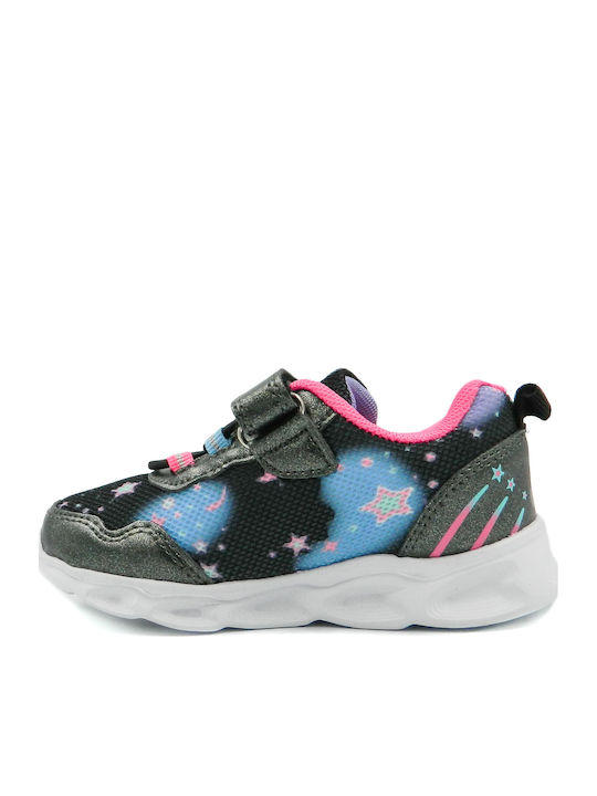 Kids Sneakers with Scratch & Lights Black