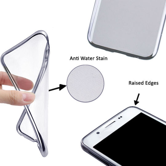 Volte-Tel 5.2 Faceplate Electroplating Задна корица Силикон Сив (Huawei P10 Lite)