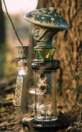Black Leaf Bong 22cm Πράσινο