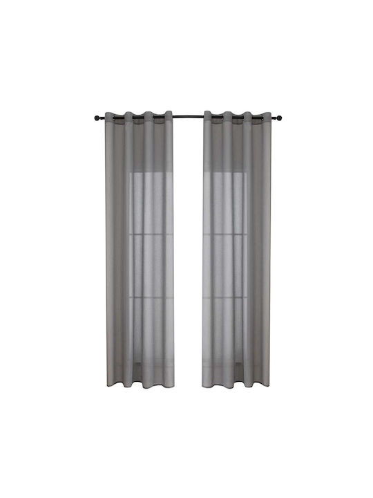 Beauty Home Sharp Art 8448 Ύφασμα Κουρτίνας Γκρι