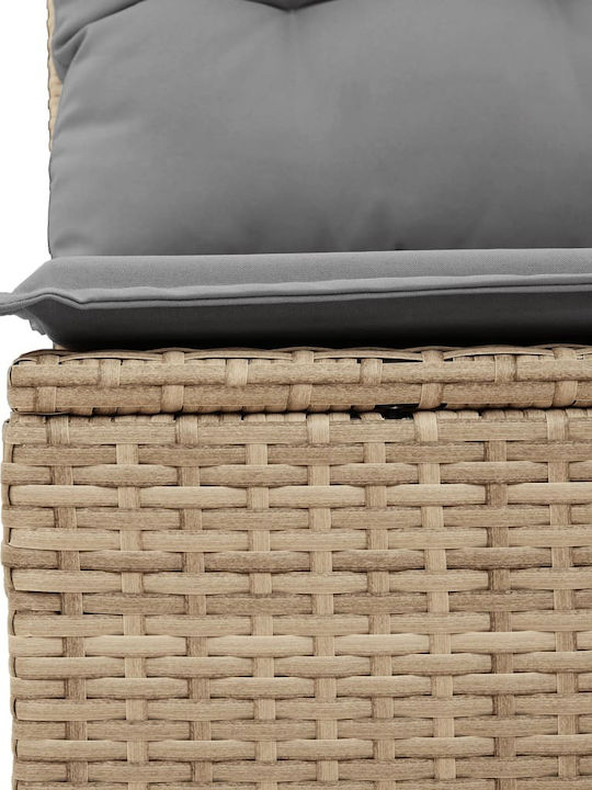 Canapea Cu Patru Locuri De Exterior Din Rattan Cu Perne 55x55x69cm