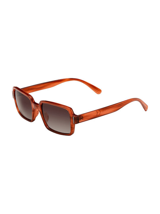 Women's Sunglasses with Brown Plastic Frame and Brown Gradient Lens 01-2210-2