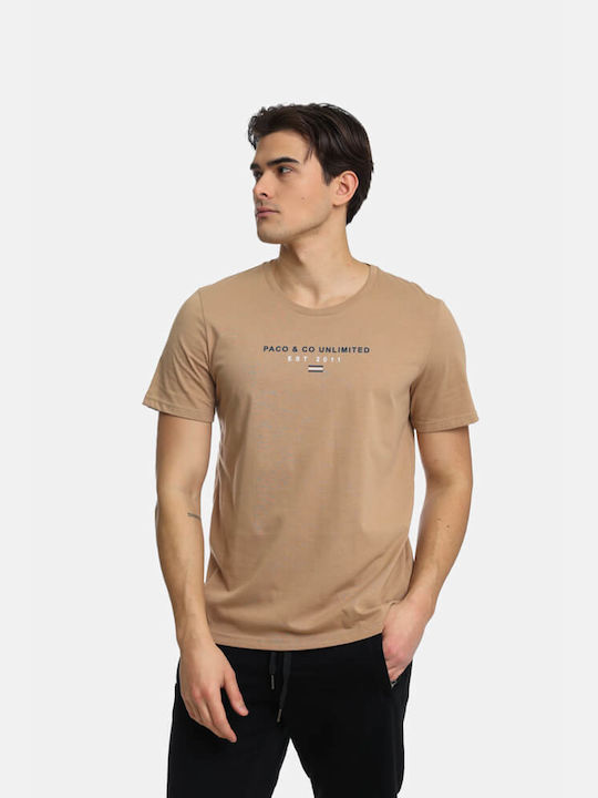 Paco & Co Men's Short Sleeve T-shirt Brown