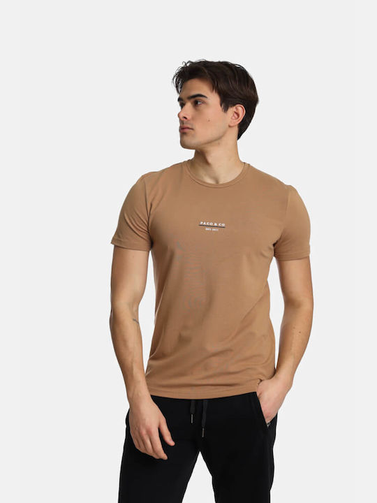 Paco & Co Men's Short Sleeve T-shirt Brown