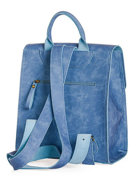 Pierro Accessories Leather Women's Bag Backpack Light Blue