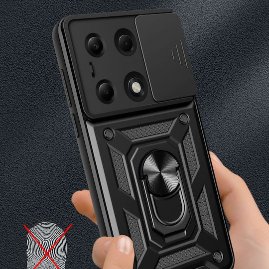 Tech-Protect Camshield Pro Back Cover Σιλικόνης / Πλαστικό Μαύρο (Redmi Note 13 Pro 5G / Poco X6 5G)