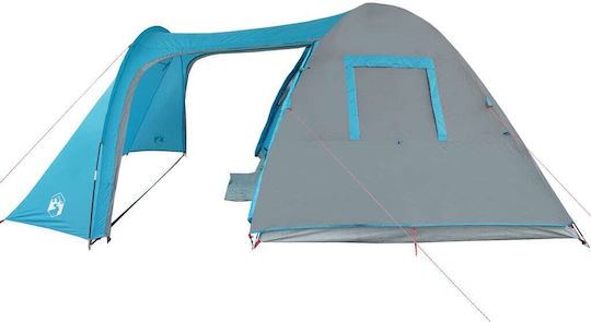 vidaXL Summer Camping Tent Tunnel Blue For 6 People 245x335x195cm