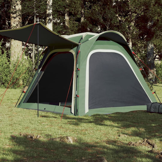vidaXL Summer Camping Tent Green for 4 People 240x221x160cm
