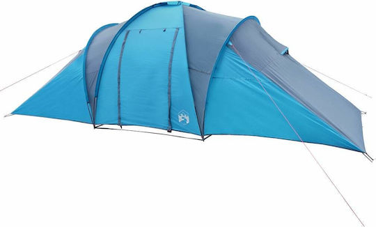 vidaXL Sommer Campingzelt Tunnel Blau Für 6 Personen 576x238x150cm