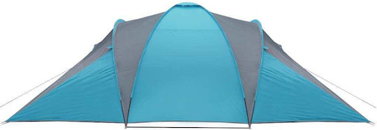 vidaXL Sommer Campingzelt Tunnel Blau Für 6 Personen 576x238x150cm