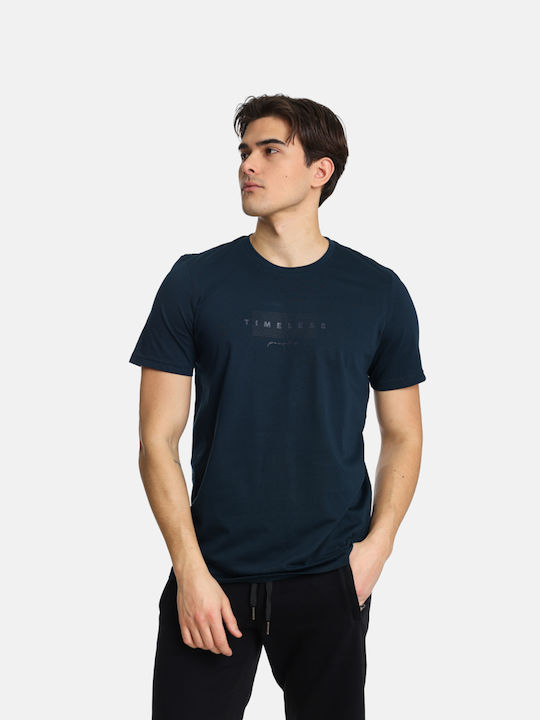 Paco & Co Ανδρικό T-shirt Κοντομάνικο Navy Μπλε