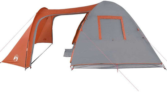 vidaXL Καλοκαιρινή Σκηνή Camping Τούνελ Πορτοκαλί για 6 Άτομα 466x342x200εκ.