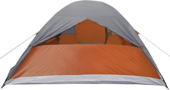 vidaXL Καλοκαιρινή Σκηνή Camping Τούνελ Πορτοκαλί για 6 Άτομα 466x342x200εκ.