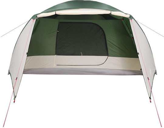 vidaXL Καλοκαιρινή Σκηνή Camping Πράσινη για 6 Άτομα 184x370x190εκ.