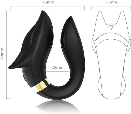 Boss Of Toys Mini Δονητής για Ζευγάρια 9.2cm Μαύρος