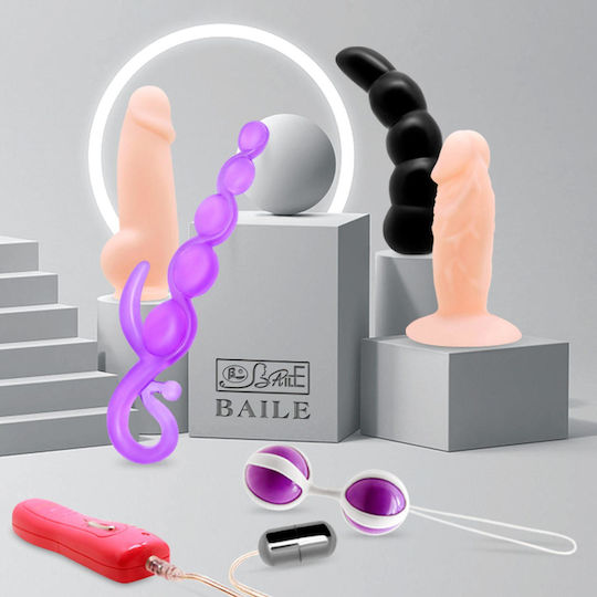 Set Of Vibrators And Erotic Toys For Couples