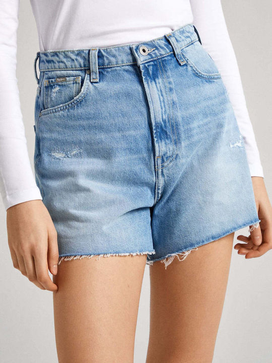 Aline Women's Jean High-waisted Shorts Blue