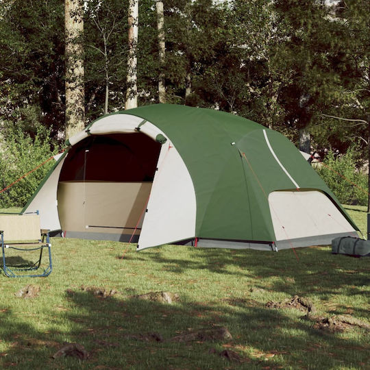 vidaXL Summer Camping Igloo Tent Green with Double Cloth for 8 People 360x430x190cm