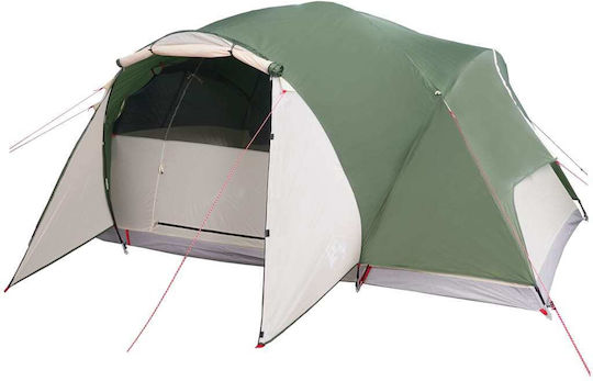 vidaXL Summer Camping Igloo Tent Green with Double Cloth for 8 People 360x430x190cm