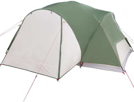 vidaXL Summer Camping Igloo Tent Green with Double Cloth for 8 People 360x430x190cm