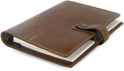 Filofax Organiser A5 Malden Daily Agendas Brown