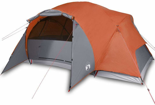 vidaXL Cort De Camping De Vară Portocaliu Cu Dublu Material Pentru 8 Persoane 360x430x190cm