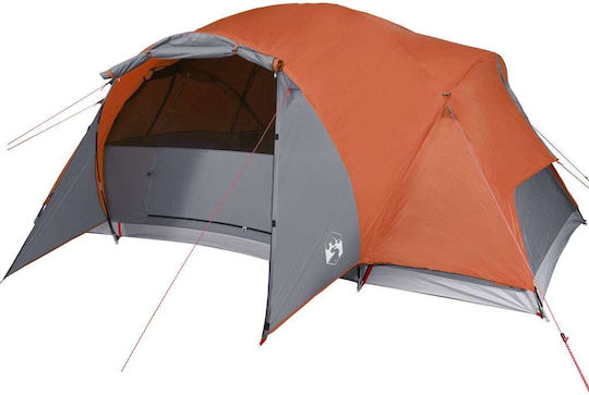 vidaXL Cort De Camping De Vară Portocaliu Cu Dublu Material Pentru 8 Persoane 360x430x190cm