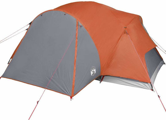 vidaXL Cort De Camping De Vară Portocaliu Cu Dublu Material Pentru 8 Persoane 360x430x190cm