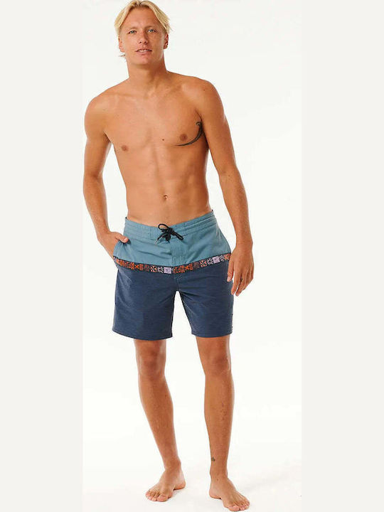 Boardshort Bărbați Înot Șorturi Dark Navy Cu dungi
