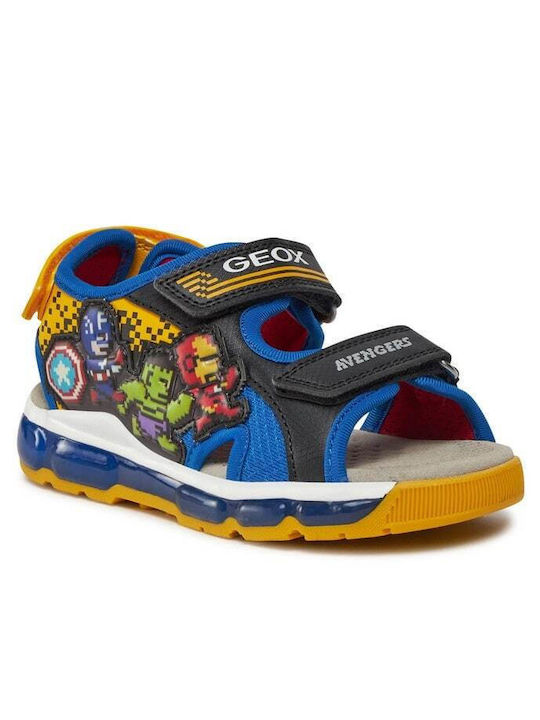 Geox Kids' Sandals J Sandal Android B with Velcro & Lights Yellow