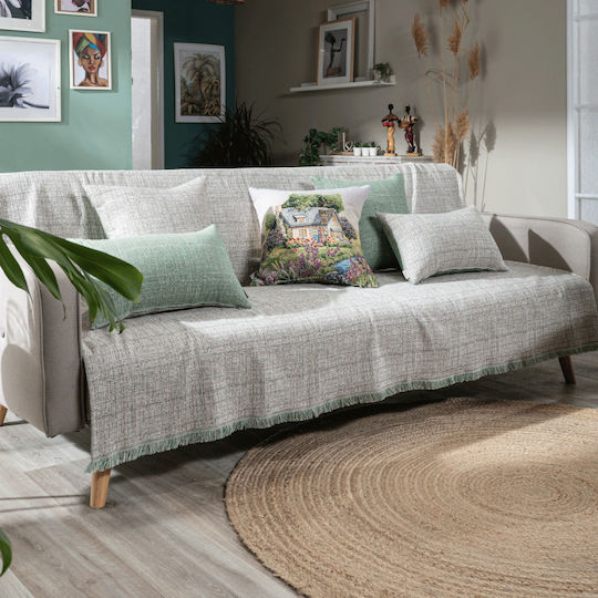 Teoran Teoran Zweisitzer-Sofa Überwurf Chenille 180x250cm