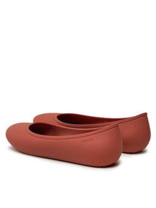 Crocs Pantofi balerini pentru femei in Burgundy Culori